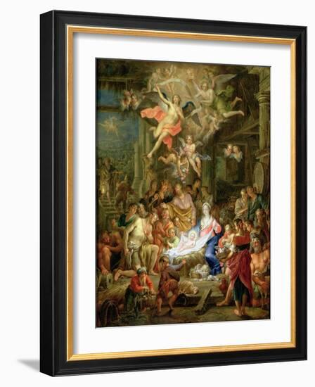 The Adoration of the Shepherds, 1741-Frans Christoph Janneck-Framed Giclee Print