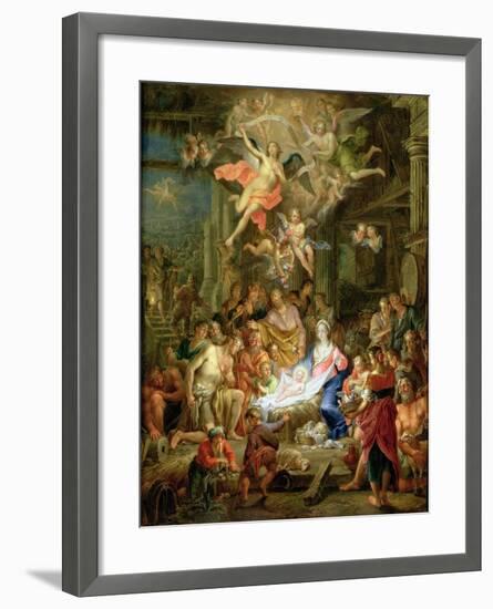 The Adoration of the Shepherds, 1741-Frans Christoph Janneck-Framed Giclee Print