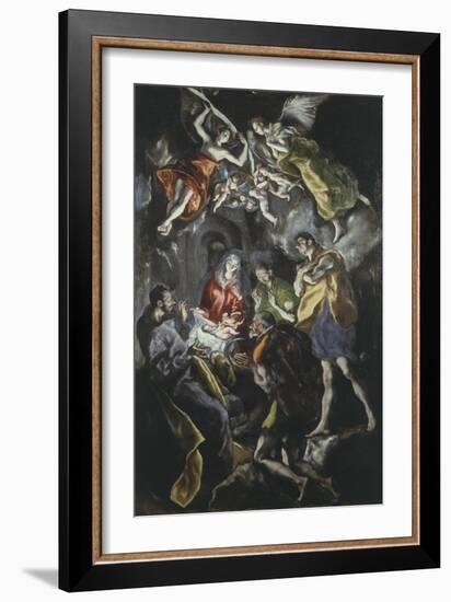 The Adoration of the Shepherds 319X180Cm Painted at End of His Life-El Greco-Framed Giclee Print