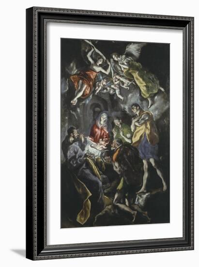 The Adoration of the Shepherds 319X180Cm Painted at End of His Life-El Greco-Framed Giclee Print