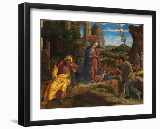 The Adoration of the Shepherds, c.1450-Andrea Mantegna-Framed Giclee Print