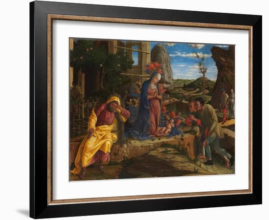 The Adoration of the Shepherds, c.1450-Andrea Mantegna-Framed Giclee Print