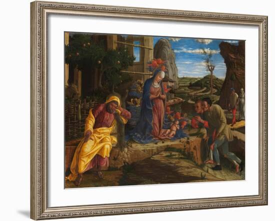 The Adoration of the Shepherds, c.1450-Andrea Mantegna-Framed Giclee Print