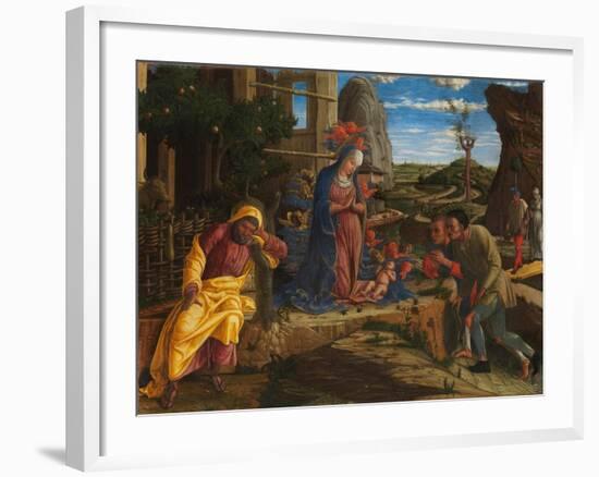 The Adoration of the Shepherds, c.1450-Andrea Mantegna-Framed Giclee Print