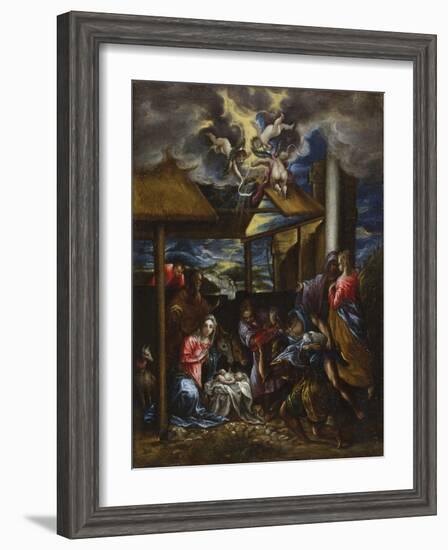 The Adoration of the Shepherds, C.1576-77-El Greco-Framed Giclee Print