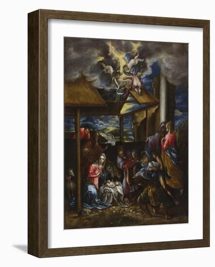 The Adoration of the Shepherds, C.1576-77-El Greco-Framed Giclee Print