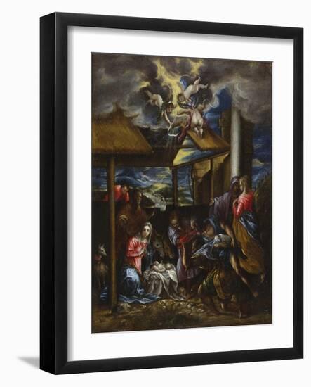 The Adoration of the Shepherds, C.1576-77-El Greco-Framed Giclee Print