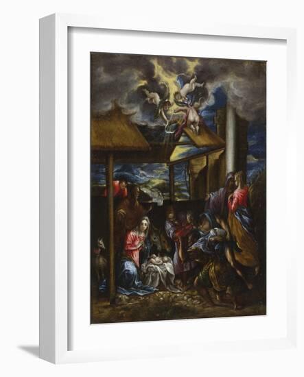 The Adoration of the Shepherds, C.1576-77-El Greco-Framed Giclee Print