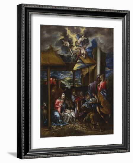 The Adoration of the Shepherds, C.1576-77-El Greco-Framed Giclee Print