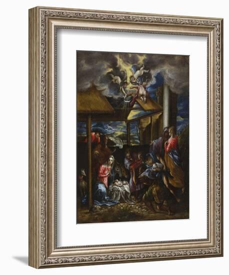 The Adoration of the Shepherds, C.1576-77-El Greco-Framed Giclee Print