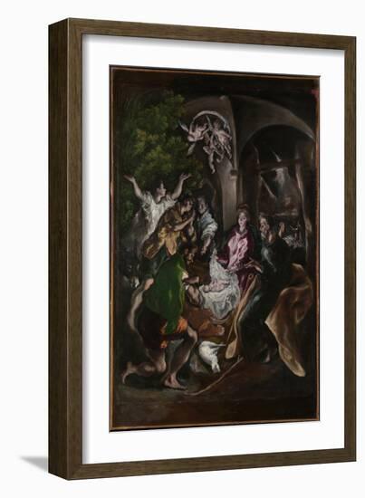 The Adoration of the Shepherds, c.1605-10-El Greco-Framed Giclee Print