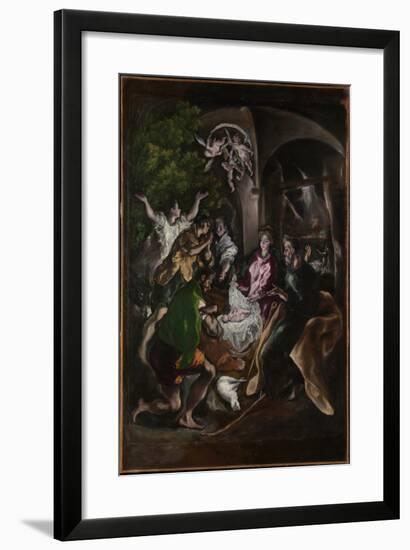 The Adoration of the Shepherds, c.1605-10-El Greco-Framed Giclee Print