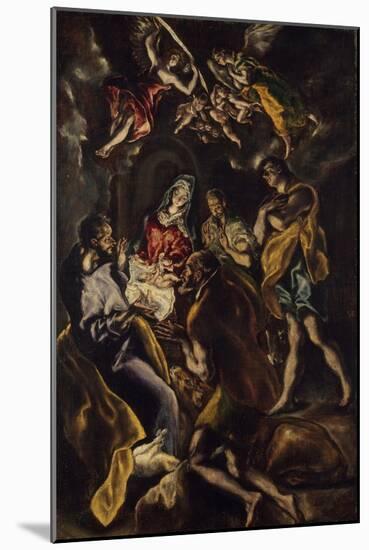 The Adoration of the Shepherds, c.1612-14-El Greco-Mounted Giclee Print