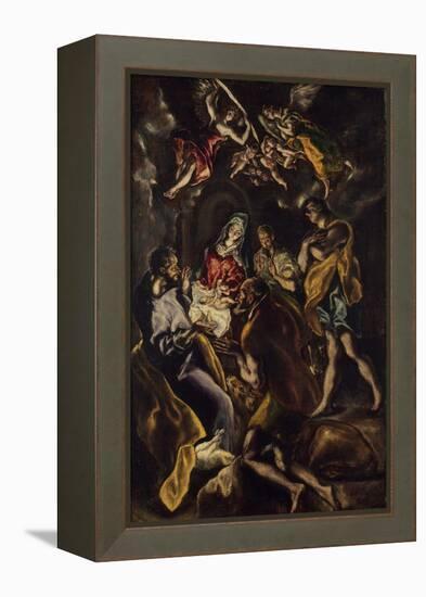 The Adoration of the Shepherds, c.1612-14-El Greco-Framed Premier Image Canvas