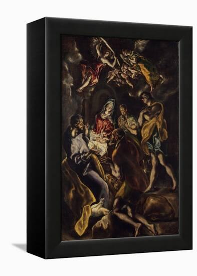 The Adoration of the Shepherds, c.1612-14-El Greco-Framed Premier Image Canvas