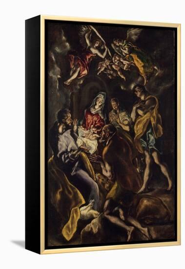 The Adoration of the Shepherds, c.1612-14-El Greco-Framed Premier Image Canvas