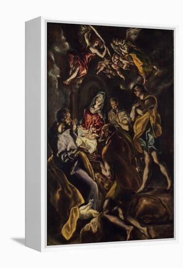 The Adoration of the Shepherds, c.1612-14-El Greco-Framed Premier Image Canvas