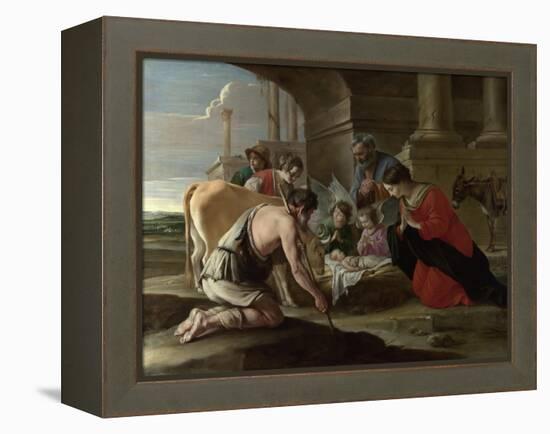 The Adoration of the Shepherds, C. 1640-Louis Le Nain-Framed Premier Image Canvas