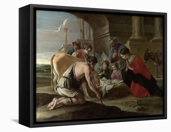 The Adoration of the Shepherds, C. 1640-Louis Le Nain-Framed Premier Image Canvas