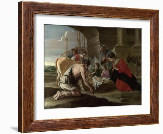 The Adoration of the Shepherds, C. 1640-Louis Le Nain-Framed Giclee Print