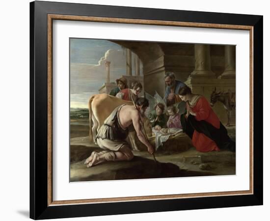 The Adoration of the Shepherds, C. 1640-Louis Le Nain-Framed Giclee Print