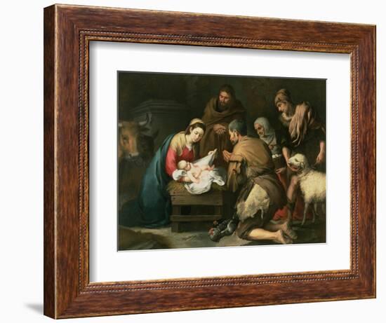 The Adoration of the Shepherds, c.1650-Bartolome Esteban Murillo-Framed Giclee Print