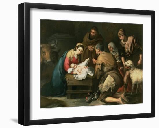 The Adoration of the Shepherds, c.1650-Bartolome Esteban Murillo-Framed Giclee Print