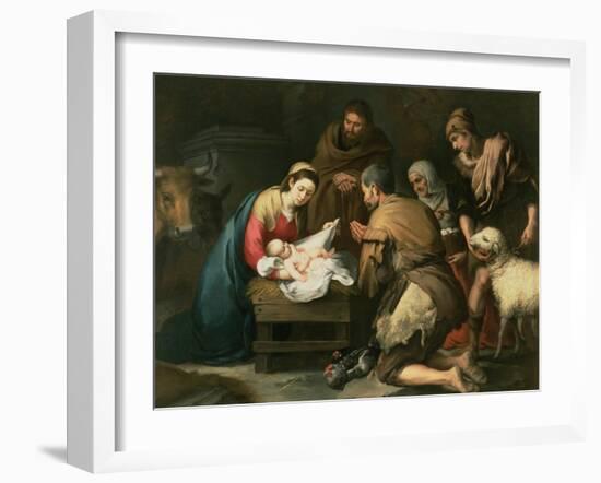 The Adoration of the Shepherds, c.1650-Bartolome Esteban Murillo-Framed Giclee Print