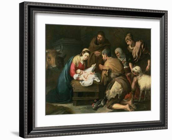 The Adoration of the Shepherds, c.1650-Bartolome Esteban Murillo-Framed Giclee Print