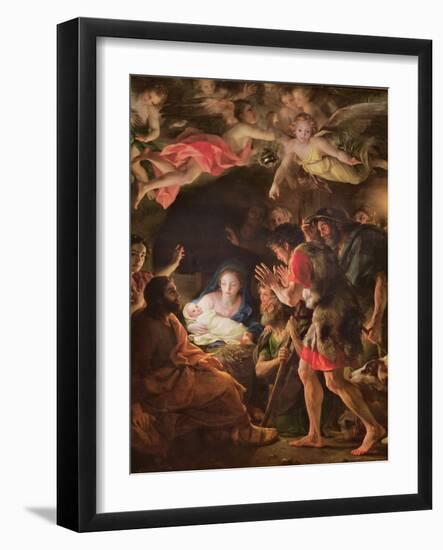 The Adoration of the Shepherds, C.1770 (Oil on Wood)-Anton Raphael Mengs-Framed Giclee Print