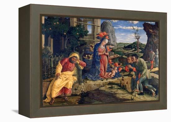 The Adoration of the Shepherds, C1450-Andrea Mantegna-Framed Premier Image Canvas