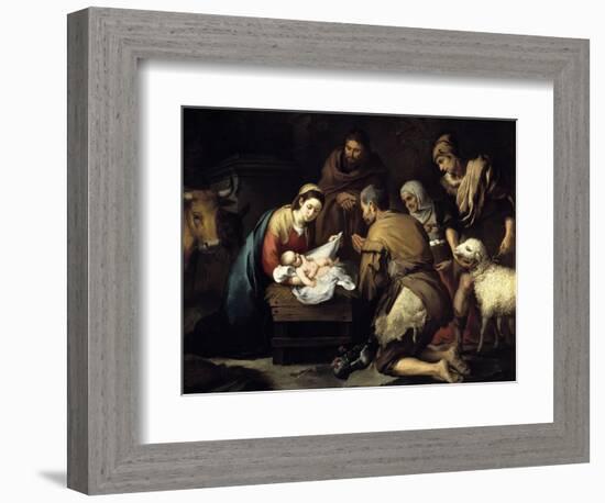 The Adoration of the Shepherds, Ca. 1657-Bartolome Esteban Murillo-Framed Giclee Print