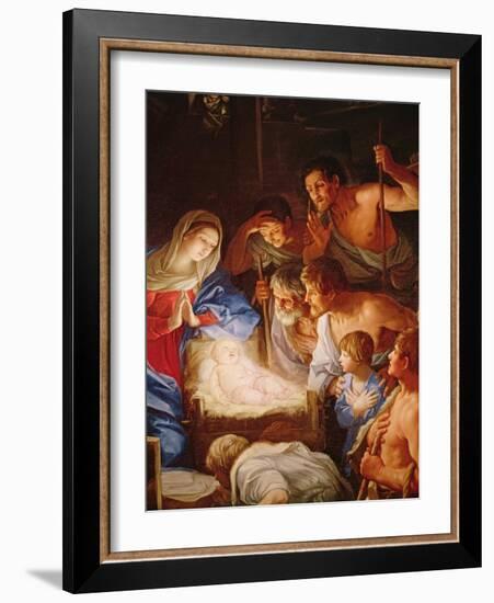 The Adoration of the Shepherds, Detail of the Group Surrounding Jesus-Guido Reni-Framed Giclee Print