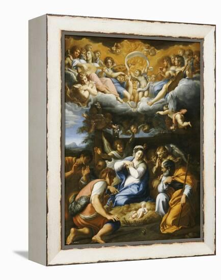 The Adoration of the Shepherds, French School-Annibale Carracci-Framed Premier Image Canvas