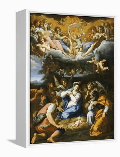 The Adoration of the Shepherds, French School-Annibale Carracci-Framed Premier Image Canvas