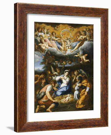 The Adoration of the Shepherds, French School-Annibale Carracci-Framed Giclee Print