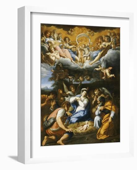 The Adoration of the Shepherds, French School-Annibale Carracci-Framed Giclee Print