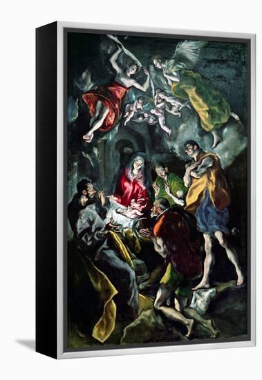 The Adoration of the Shepherds, from the Santo Domingo El Antiguo Altarpiece, circa 1603-14-El Greco-Framed Premier Image Canvas