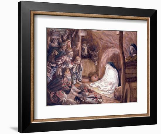 The Adoration of the Shepherds, Illustration for 'The Life of Christ', C.1886-94-James Tissot-Framed Giclee Print