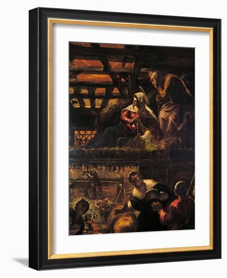 The Adoration of the Shepherds (Nativity)-Jacopo Robusti Tintoretto-Framed Giclee Print