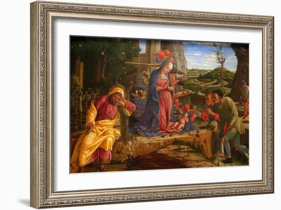 The Adoration of the Shepherds, Shortly after 1451-Andrea Mantegna-Framed Art Print