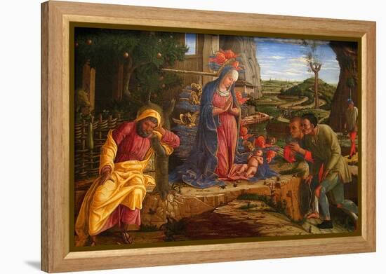 The Adoration of the Shepherds, Shortly after 1451-Andrea Mantegna-Framed Stretched Canvas