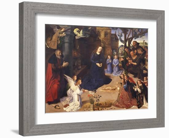 The Adoration of the Shepherds (The Portinari Triptyc), Ca 1478-Hugo van der Goes-Framed Giclee Print