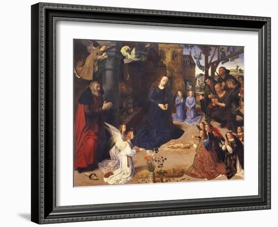 The Adoration of the Shepherds (The Portinari Triptyc), Ca 1478-Hugo van der Goes-Framed Giclee Print