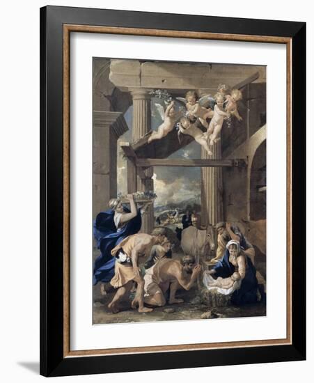 The Adoration of the Shepherds-Nicolas Poussin-Framed Giclee Print