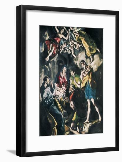 The Adoration of the Shepherds-El Greco-Framed Art Print