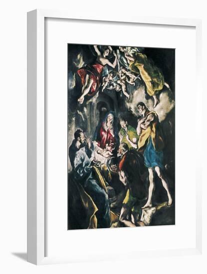 The Adoration of the Shepherds-El Greco-Framed Art Print