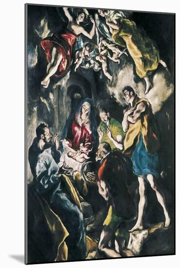 The Adoration of the Shepherds-El Greco-Mounted Art Print