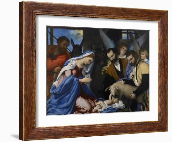 The Adoration of the Shepherds-Lorenzo Lotto-Framed Giclee Print