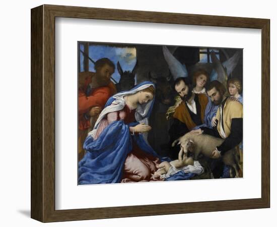 The Adoration of the Shepherds-Lorenzo Lotto-Framed Giclee Print